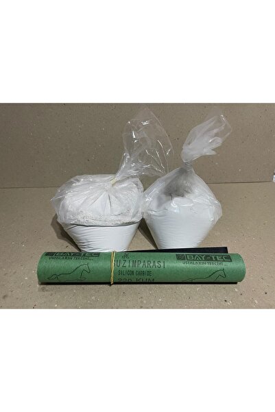 EKO Duvar Tamir Seti Sıva Alçı 1 kg-Saten Alçı 1 kg -Zımpara 1 adet