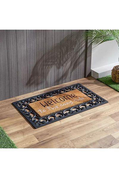 Home Box Moulded Coir and Rubber Doormat - 45x75 cm