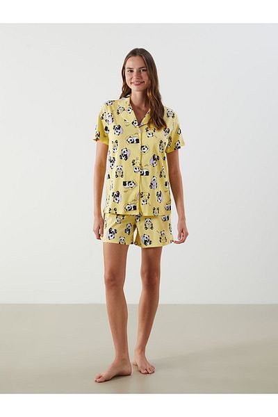 LC Waikiki Set de pijamale pentru femei cu imprimeu Panda