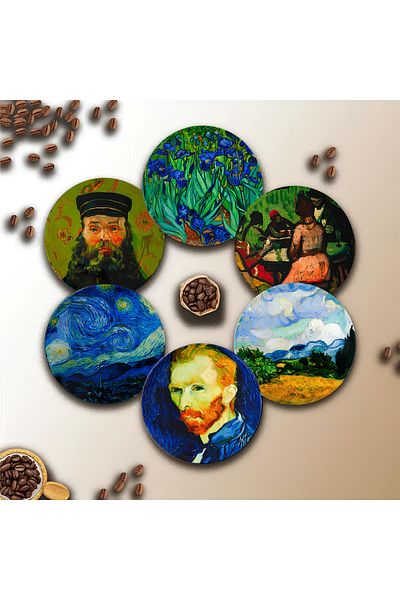 kutuTR 6-Piece Wooden Coasters Brd-012