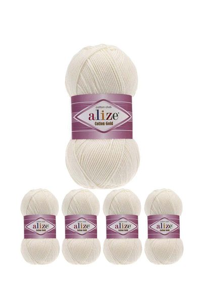 Alize Original Turkish Aliza Gold Cotton Threads, 5 Pieces