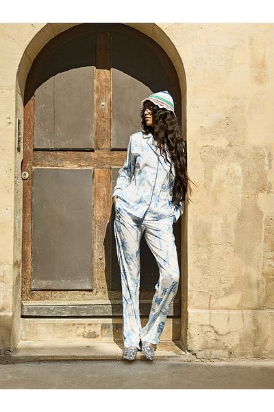 LC Waikiki Shirt Collar Patterned Women's Pajamas Set