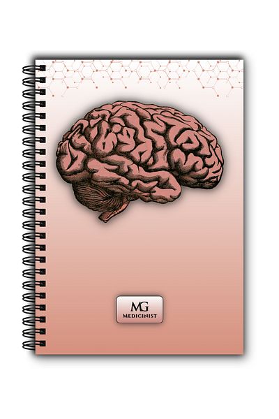MG Medicinist Medical Notebook A5 - Brain - Vellum Sheets - 80 Sheets