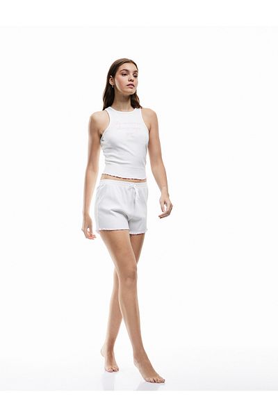 Koton Cotton Tie Waist Detail Camisole Mini Pajama Shorts