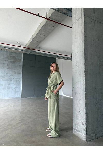 Ecenin Favorileri Cotton Trousers Shirt Set