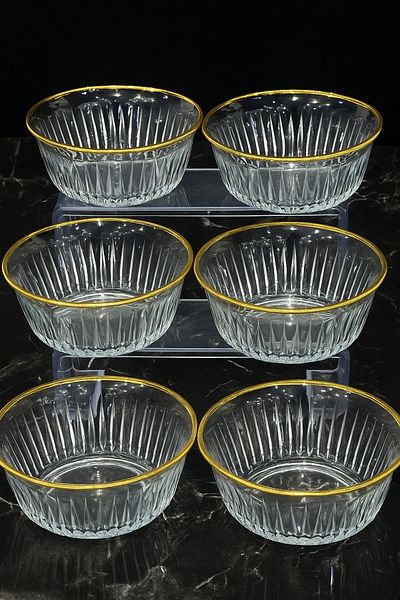 Paşabahçe Snack Bowl Gold Gilded 175 Cc Mouth Diameter 99,5mm