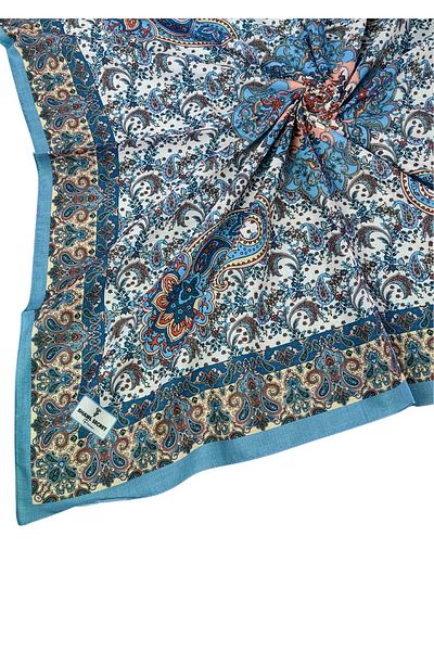 mim eşarp Eșarfă din bumbac Prime cu model etnic 90x90 cm