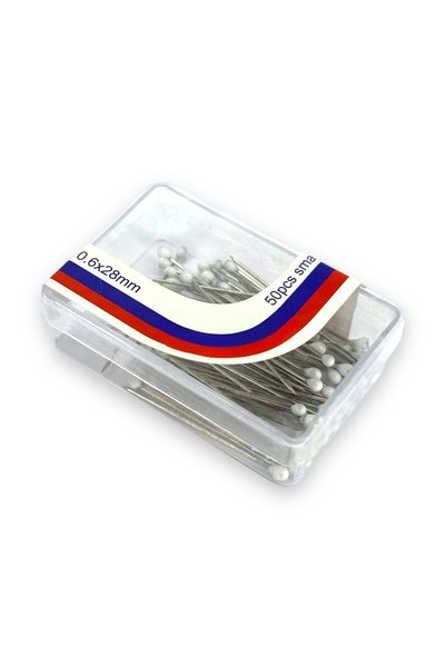 Loggia Bulk Needle White Color 50 Pieces 2.5cm - Scarf and Shawl Needle - Women's Hijab Accessory Multi-Purpose