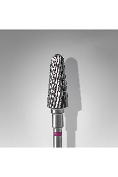 STALEKS Manikür Çıkarma Çelik Törpü Ucu Mor Frustum FT70V060/14
