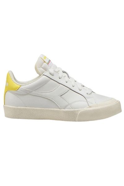 Diadora Pantofi sport dama, Diadora, Piele naturala, Alb/Galben