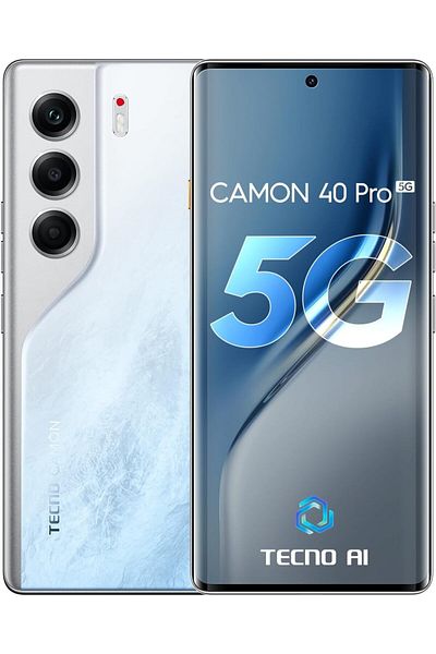TECNO هاتف Camon 40 Pro 5G الذكي المدعوم بالذكاء الاصطناعي، ذاكرة RAM 12+12 جيجابايت وذاكرة ROM سعة 256 جيجابايت | كاميرا خلفية 50 ميجابكسل، وكاميرا أمامية 50 ميجابكسل |