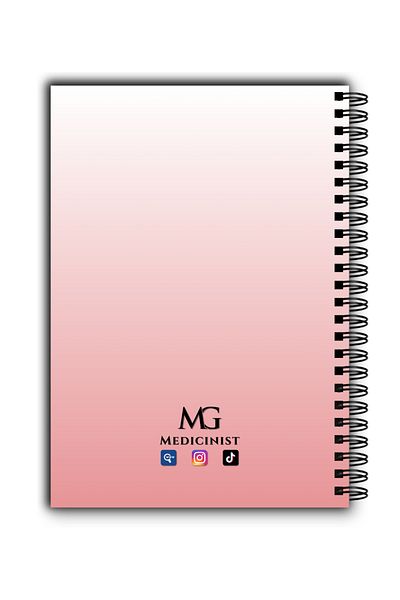MG Medicinist A5 Medical Notebook - Skull & Blossoms - Vellum Sheets - 80 Sheets