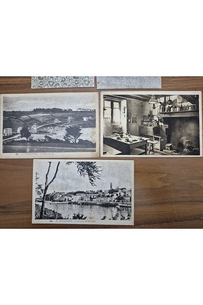 Edi Antik 5Pcs Postage Undelivered Foreign Postcards, Black and White Postcard 2