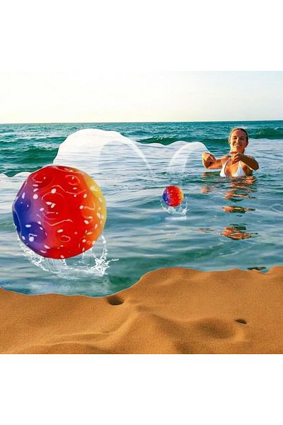 Gök Sports Durable Rubber Moon Ball Beach and Pool Ball Swimming Water-Proof Bouncing Colorful Ball