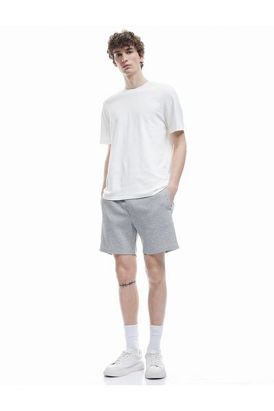 Koton New Season Pocket Detailed Pique Fabric Bermuda Shorts with Elastic Waist