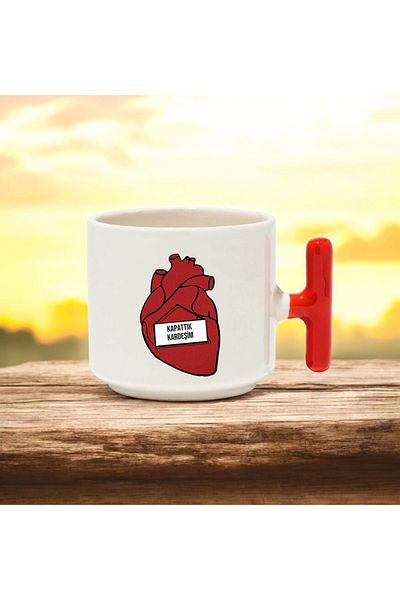 BB TRADE Closed Brother t Handled Ceramic Printed Mug 250 ml