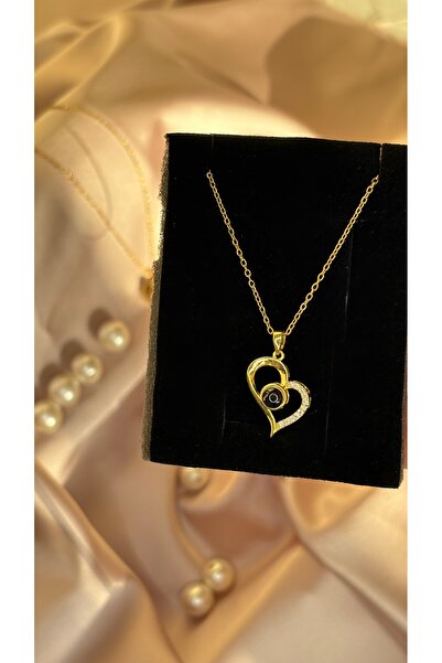 NİSDUAS قلادة مكتوب عليها "أحبك" بـ 100 لغة