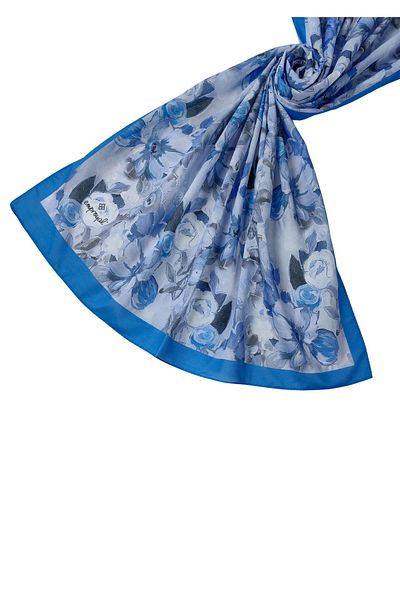 mim eşarp Șal din Voal Imperial 75x190 cm - Motiv Floral