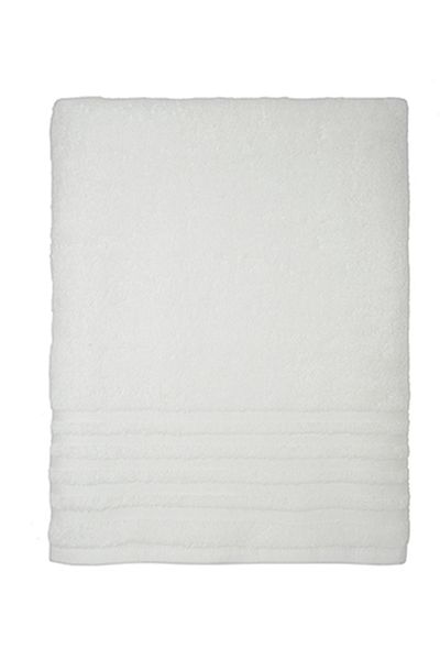 Trident 2Piece 100 Cotton Smart Twist Large Bath Towel Set White 90x150cm