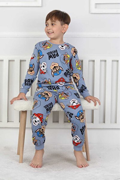 bunny hopp Σετ πιτζάμες με μοτίβο για αγόρια 100% βαμβακερό χτενισμένο ύφασμα μακρυμάνικο 3-8 ετών