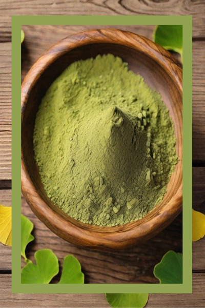 Mel and Mira Organik Ginkgo Biloba Tozu 100g, Premium Herbal Gingko Biloba Powder, Organik | Vegan | Katkısız