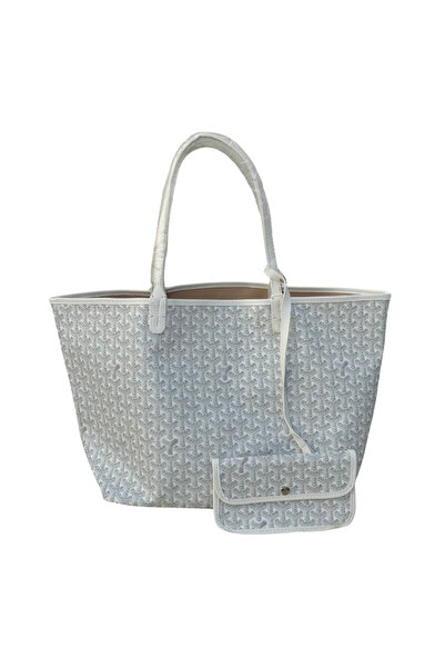 Kairon Accessories Monogram Detaylı Yavrulu Kadın Omuz Çantası Tote Bag Goyard Style