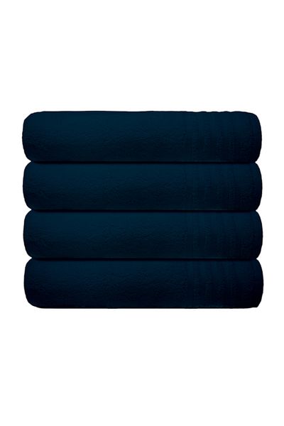 Trident : 4Piece 100 Cotton Smart Twist Bath Towel Set White 70x130cm