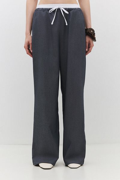 No Matter What Loose Fit Comfort Pants with Double Belt Detail