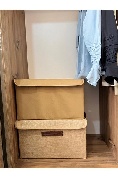 Eyfe Home Natural Jute Covered Cabinet Underwear Toy Organizer Folding Mega Storage Box 50X40X30 cm
