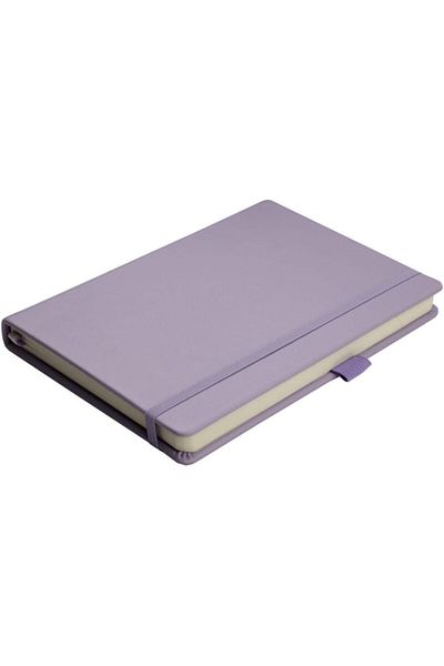 STOREMAX Muartshop Hard Cover Elasticated Undated Thick Leafed Dotted Notebook 14X20 cm Pastel Purple 8713