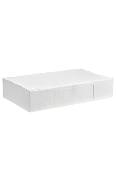 IKEA Fermuarlı Düzenleme Kutusu 90x53x19 Cm Saklama Kutusu Polyester Hurç Beyaz Renk