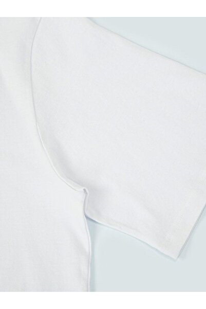 ELNOYA Unisex Cotton White Oversize "News" Printed Minimalist Crew Neck Comfortable T-Shirt