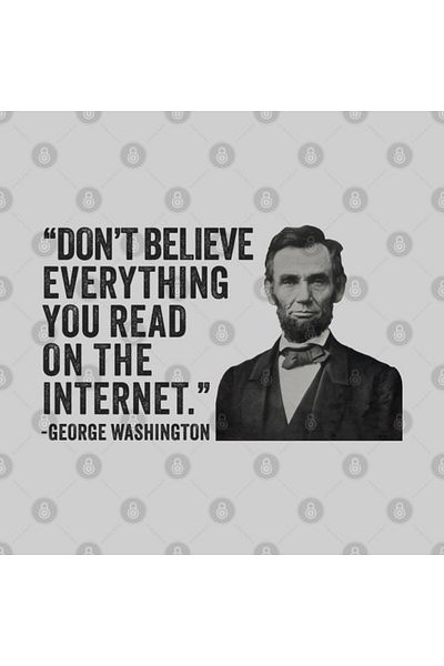 Pixxa Believe Everything You Read on the Internet - George Washington Mug Cup