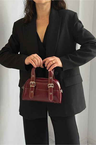Yuka Atelier Ravello Cross Use Faux Leather Shoulder and Hand Bag with Stitch Detail