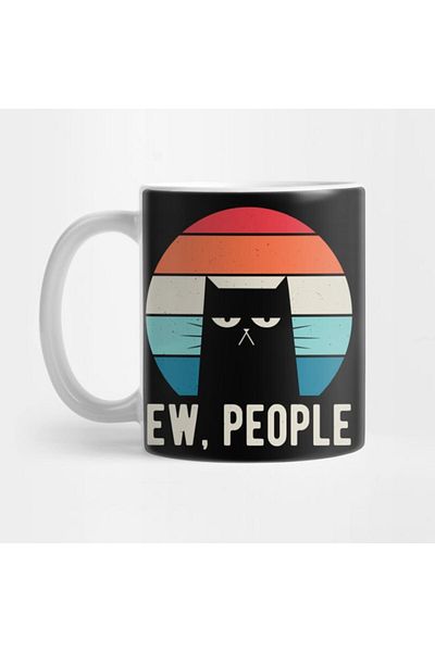 Pixxa Iyy, People - Cat Who Doesn'T Like People Mug