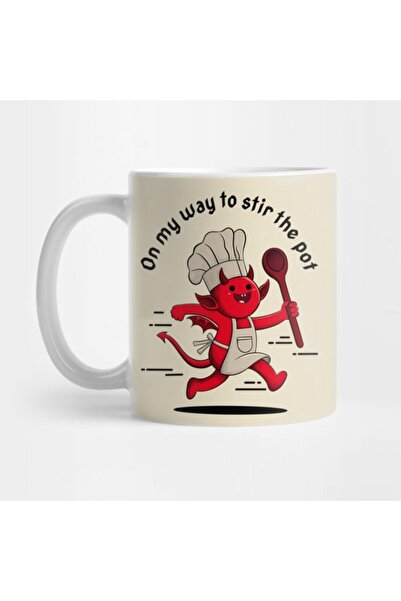 Pixxa On My Way to Stir the Pot - Funny Mug Cup