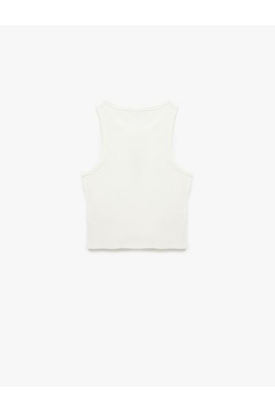 Koton New Season Crew Neck Cotton Slim Fit Teddy Bear Embroidered Tank Top