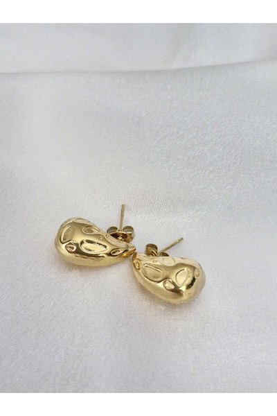 aayak&kabımofficial Design Tarnish Free Stainless Steel Stylish Earrings with Marble Pattern