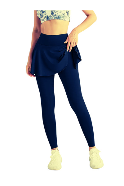 RUTBİL SPORTS Uzun Taytlı Etek-Bale-Yoga-Fitness-GYM Etek-Plates Etek-Spor Et...