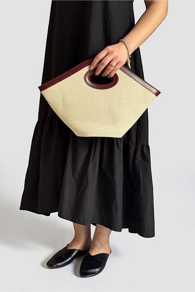 Yuka Atelier Sandra Canvas Cross Strap Handbag