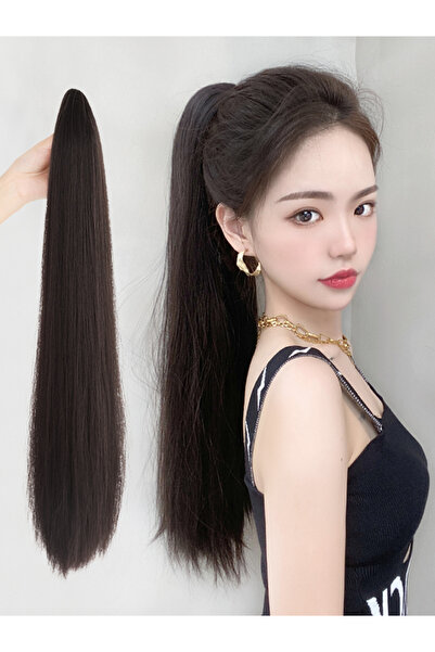 Fenomen Peruk Καφέ ίσια αλογοουρά με μικρή αγκράφα