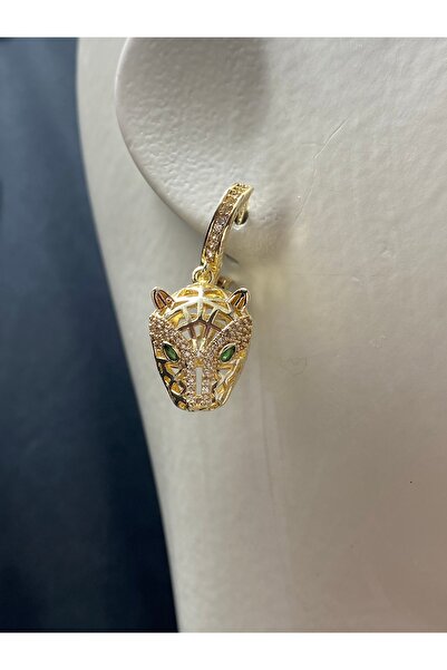 Passionis Jewelry KURT BAŞI ZİRKON TAŞLI GOLD KÜPE