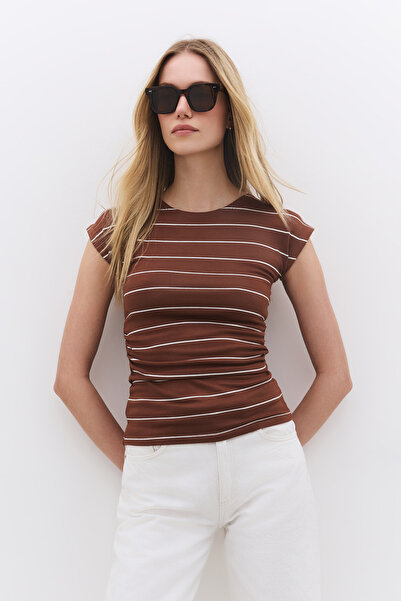 No Matter What Striped Basic T-shirt