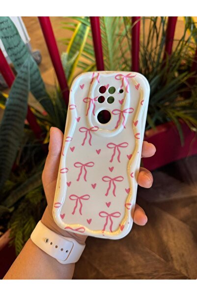 KILIF STORE REDMİ NOTE 9 PEMBE FİYONKLU TELEFON KILIFI