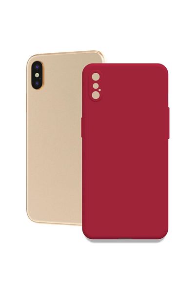 Apple Velvety silicone case for iPhone X with microfiber interior and camera protection Cherry