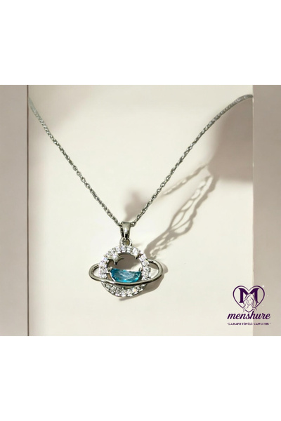 staınless steel قلادة زحل الصلب