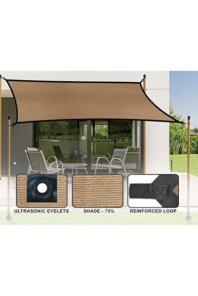 Shalimar 75% Shade Net - Multi-Purpose Agricultural (Brown) 10 ft x 10 ft