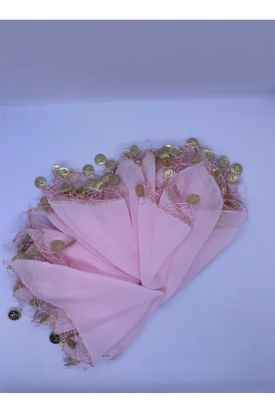 Life Serra Pudra Pembe Renk Şifon Gelin Damat Halay Mendili, Hediye Mendil 10'lu