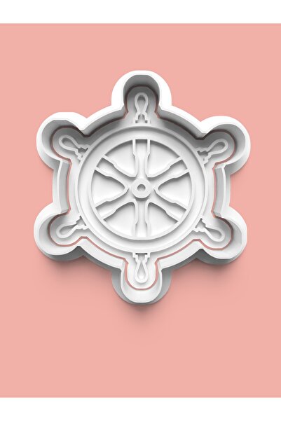 AKTASTORE قالب كوكيز على شكل دفة سفينة وقالب عجينة السكر