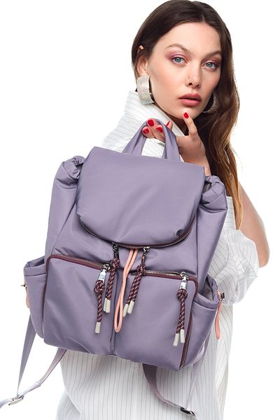 Derimod Women's Lilac Fabric Backpack 25Sbd27806F